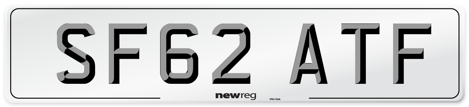 SF62 ATF Number Plate from New Reg